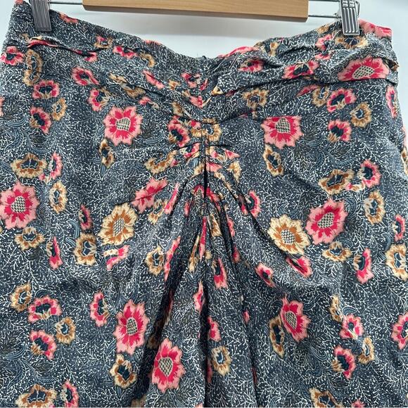 Isabel Marant Etoile Sevan Floral Print Ruched‎ Multicolor Mini Skirt Sz 40 / 8 - Picture 3 of 9